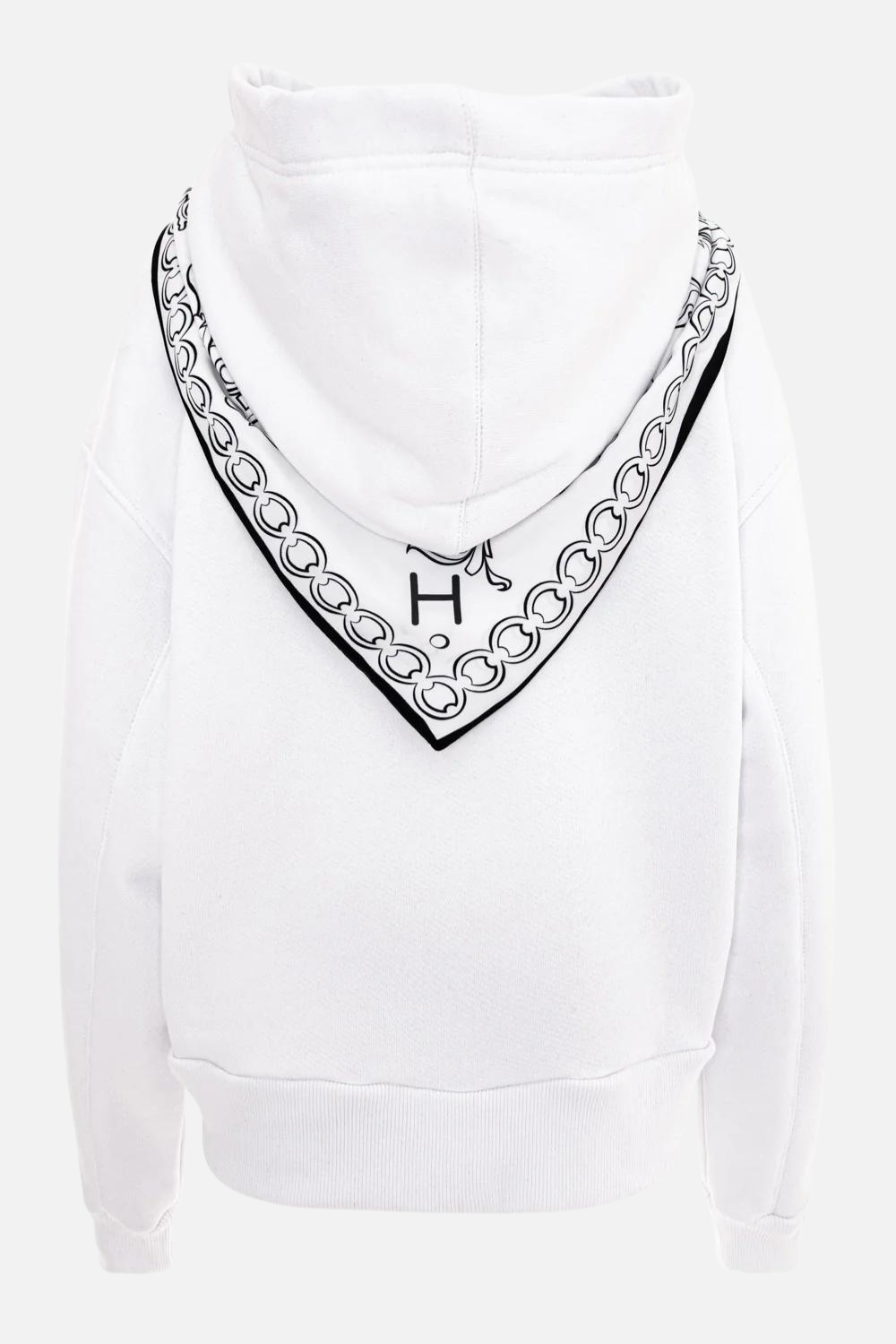 Tiffany embroidered white W Hoodie