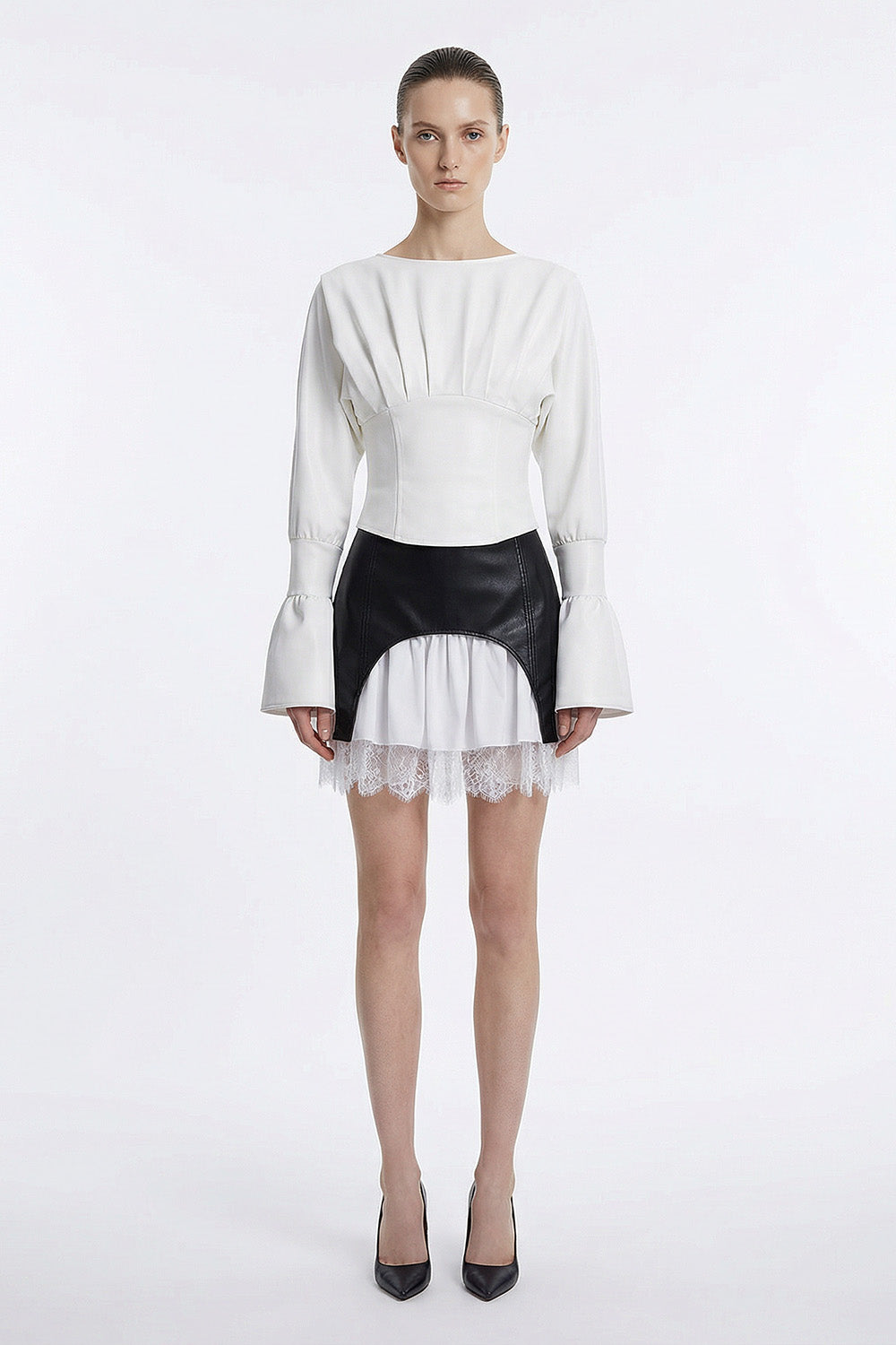 Spódnica Black Swan z paskami do pończoch