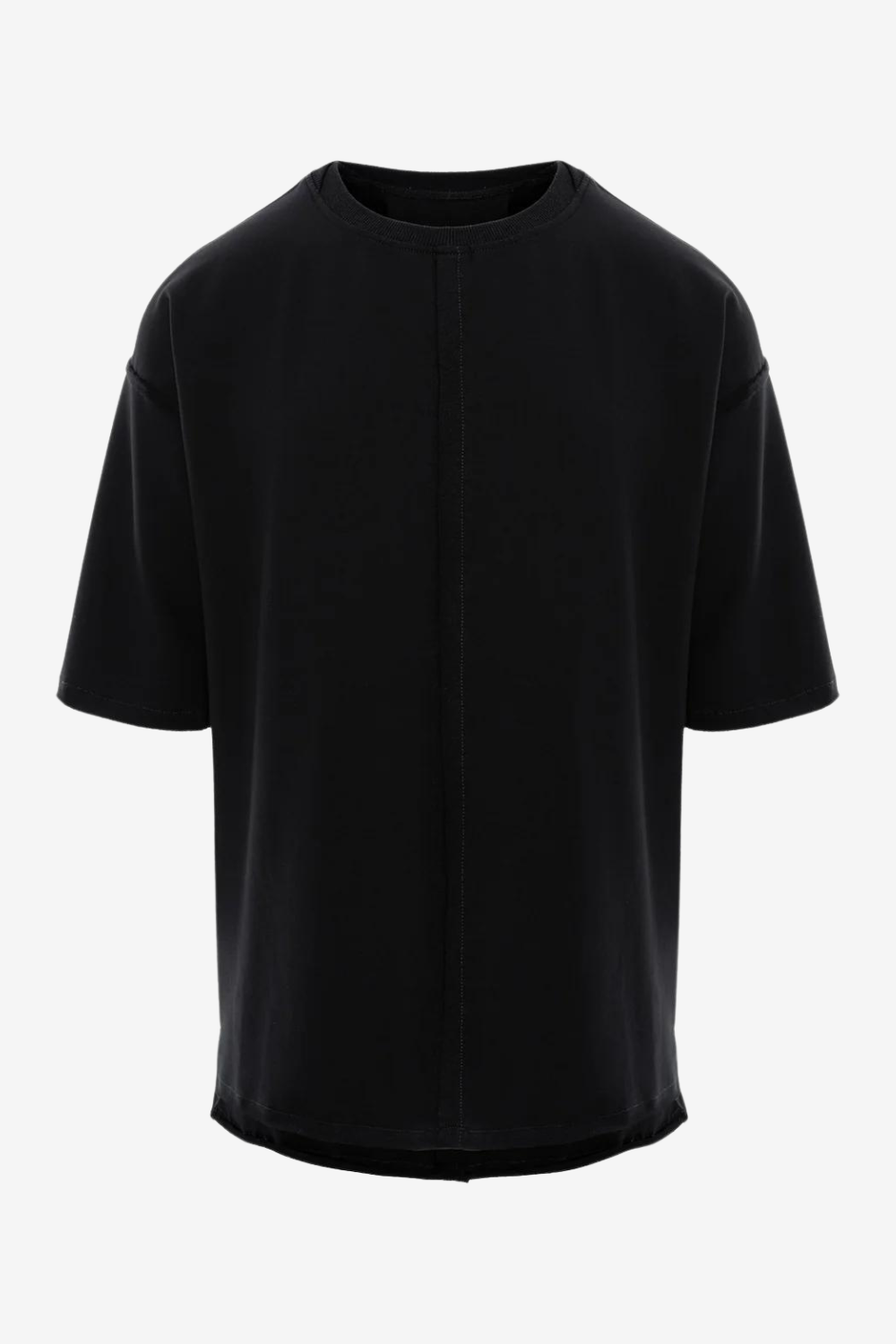 Tricou negru oversized Lisabona pentru bărbați, confecționat din bumbac moale, ideal pentru ținute casual.