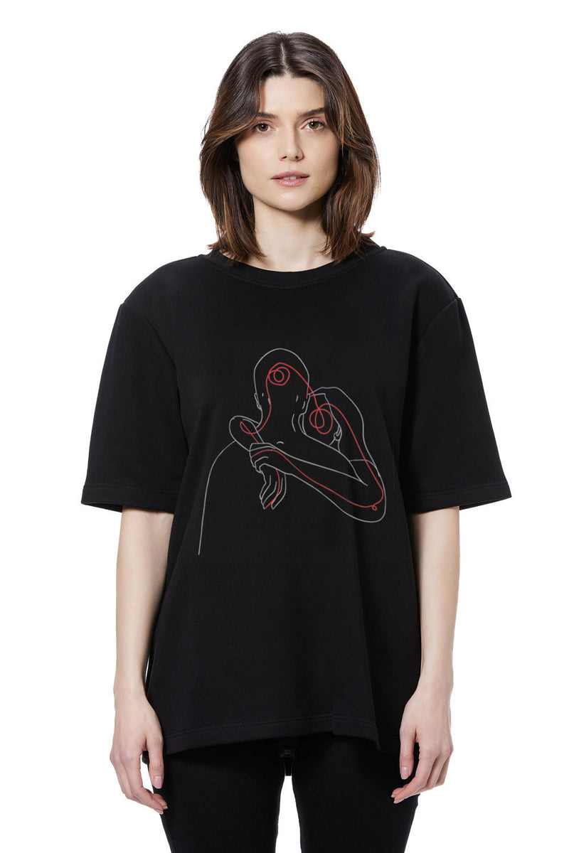 OXYTOCIN embroidered W T-shirt