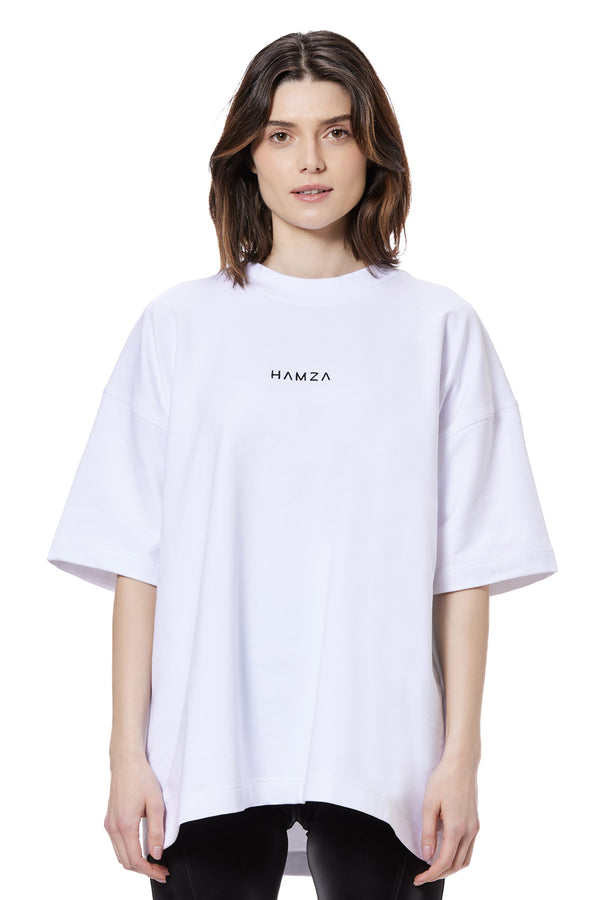 Boxy embroidered W T-Shirt
