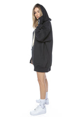 BLACK embroidered Hoodie