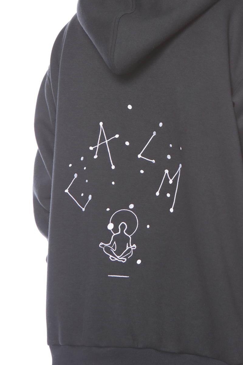 BLACK embroidered Hoodie
