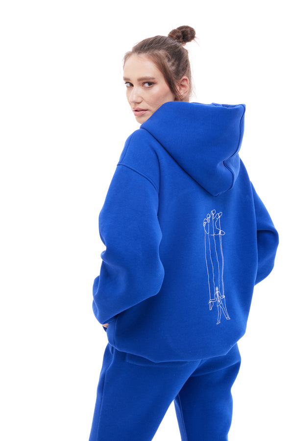 Royal embroidered Hoodie