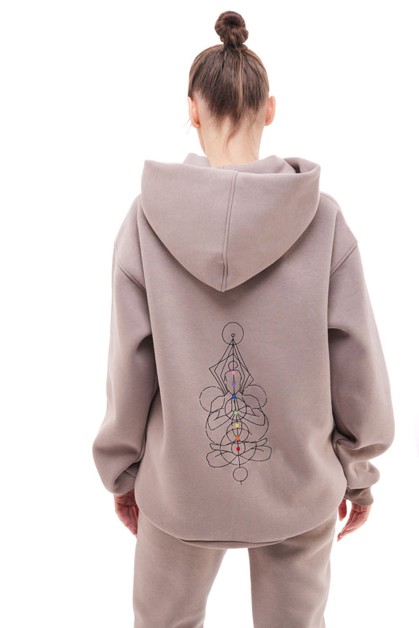 Chakra embroidered Hoodie