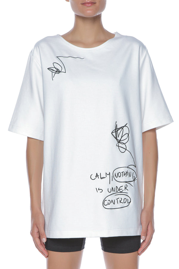 SCRIBBLE embroidered T-shirt
